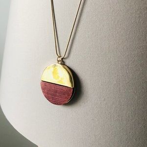 Gold and Wood Necklace